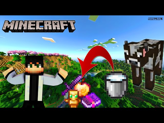 Minecraft But, MILKING Cow Gives OP Items!😱🤩