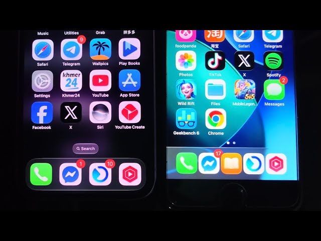 iOS 27.0 vs iOS 26.0 beta 1on iPhone SE vs iPhone 12 mini