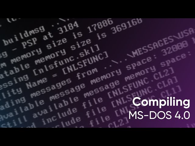 Compiling MS-DOS 4.0 - on a 386 in real time!