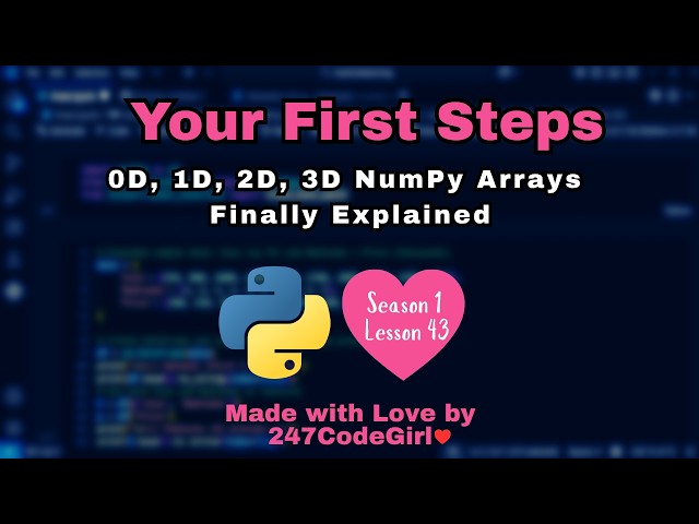 0D, 1D, 2D, 3D NumPy Arrays Finally Explained   Season 1 Lesson 43