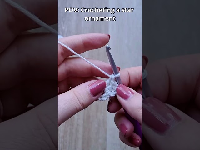 POV: Crocheting a star ornament  #crochetideas