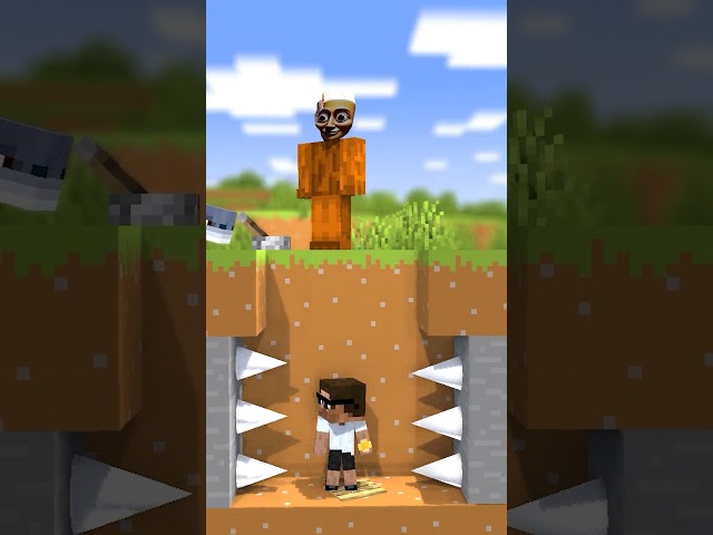CARRY  Vs TUNG TUNG SAHUR #minecraftshorts #minecraft