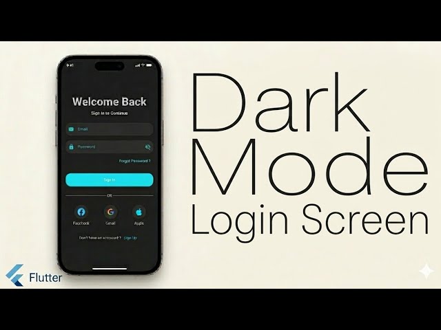 Sleek Dark Mode Login Screen in Flutter | Modern Dark UI Tutorial | The Tech Leaf