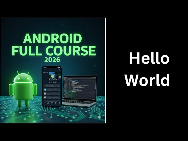 (5) Hello World Android App | Creating Your First App | Complete Android Course for Beginners
