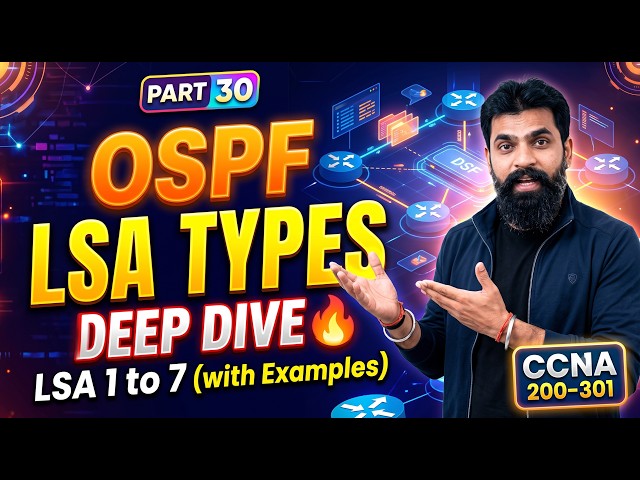 OSPF LSA Types Deep Dive 🔥 | Understand LSA 1–7 with Examples | CCNA 200-301 | Part-30