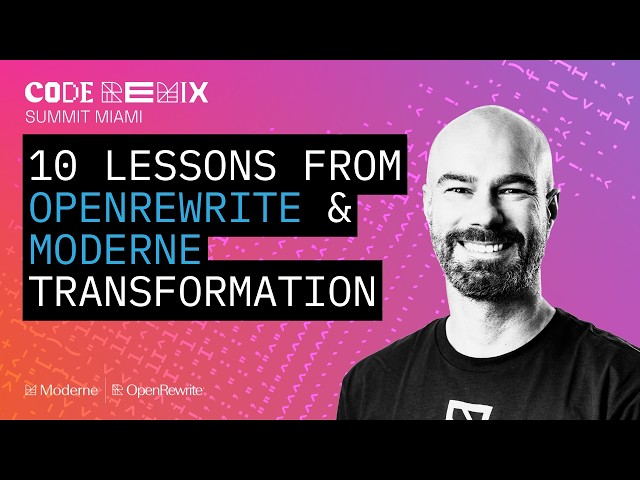 10 Lessons for Enterprise Code Modernization with OpenRewrite & Moderne