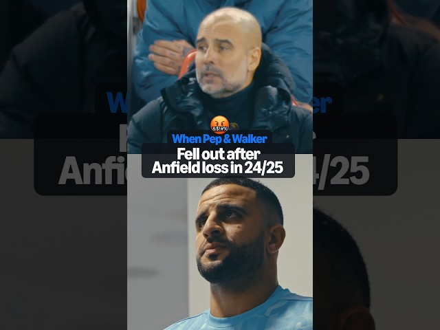 Pep Guardiola and Kyle Walker FALLOUT at Anfield 🤯😨 #ManCity #ManchesterCity #MCFC #Guardiola #pep
