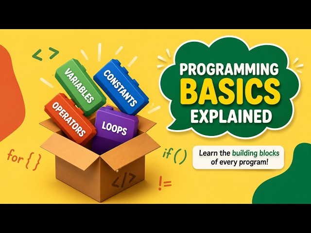 Programming Basics Explained – Part 1 | What is a variable | What is a constant
