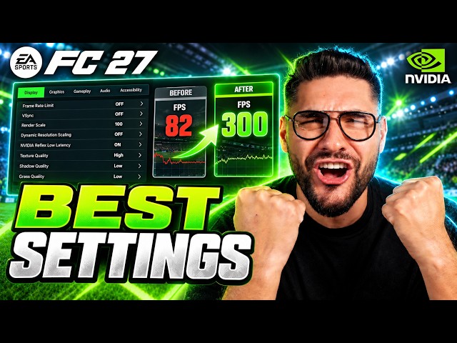 FC 27 BEST PC & NVIDIA Settings To Unlock 300 FPS & Ultra Low Latency 🔥