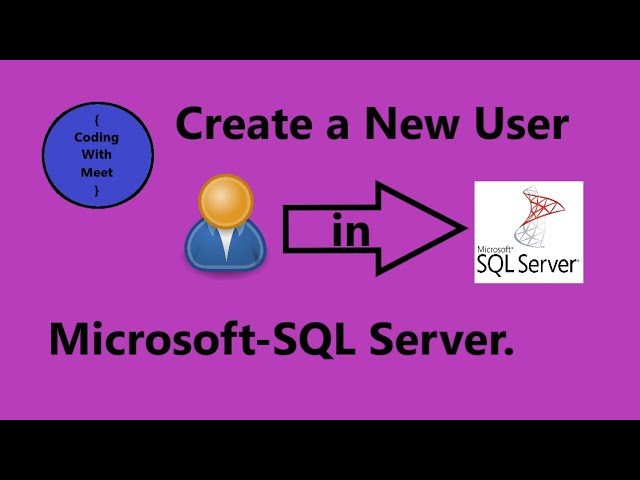 How to create a new user in ms sql (Microsoft SQL) Server Management Studio.