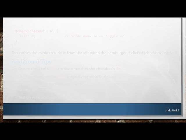 Fixing a Responsive Navbar: Making the Hamburger Menu Work with Pure CSS