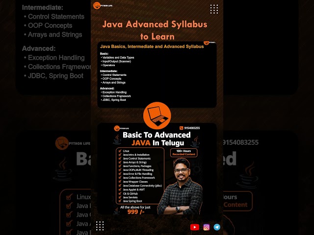 Java Advanced Concepts | Job Ready Developer Avvalante Ee Topics Must | PythonLife