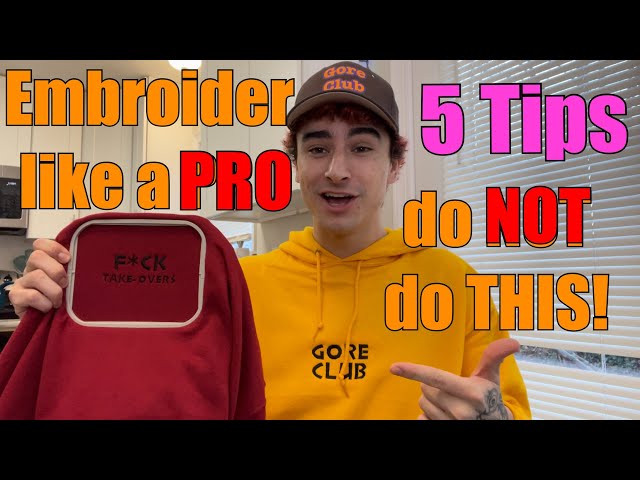 5 MUST KNOW tips and tricks for embroidery (WATCH BEFORE YOU EMBROIDER)