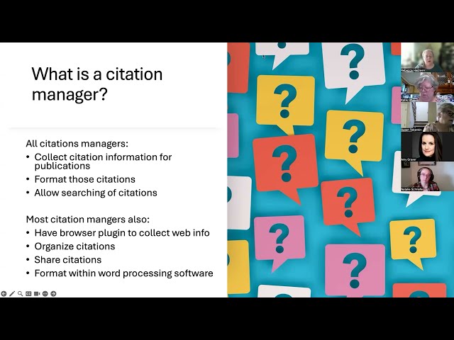 Summer Writing Workshop Series 2025 - Citation Managers: What are they are why do you need one?