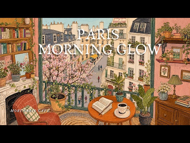 Playlist | Cozy Paris Balcony Morning 🌿☕ Soft French Jazz for Study, Work & Unwind | Mori Paris Café