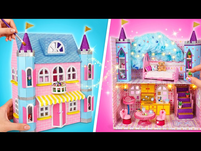 🏰 Build a Luxury Dollhouse from Cardboard! ✂️✨