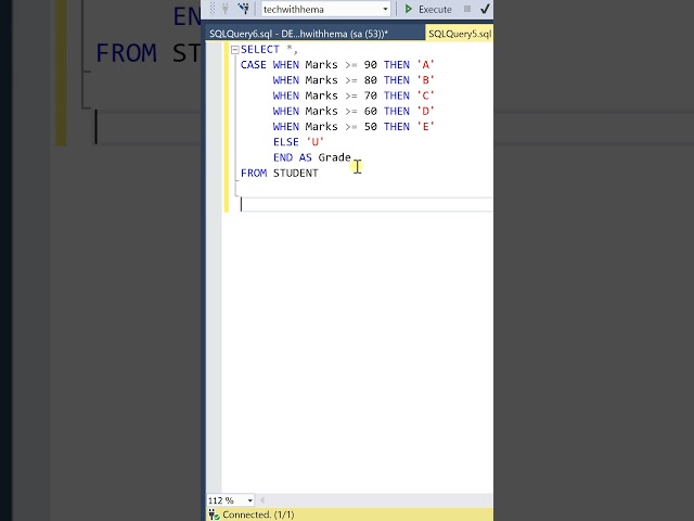 Learn SQL in tamil | #shorts | Case in SQL #sql