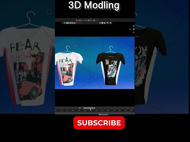 Make a T-Shirt in Blender #blender #freestor #blender3dmodeling