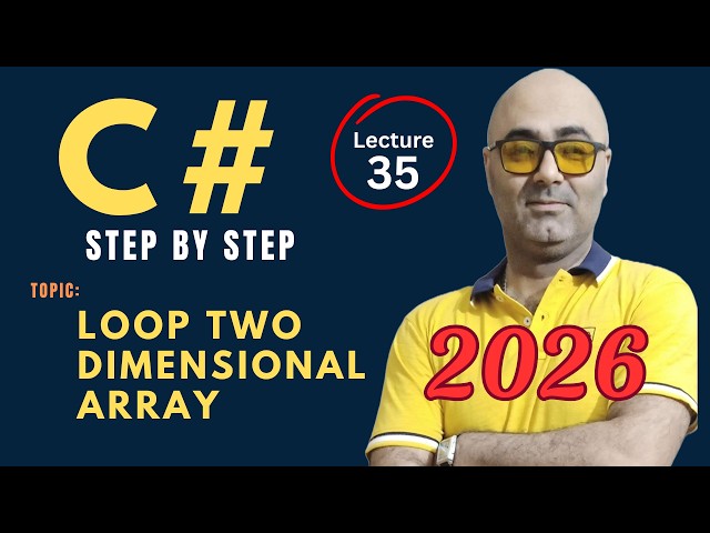 C# Loop through two-dimensional array – Beginner Friendly Tutorial –  Csharp programming 2026