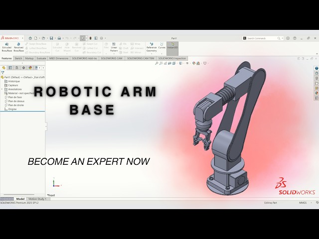 Robotic Arm Base  - SolidWorks English Tutorial