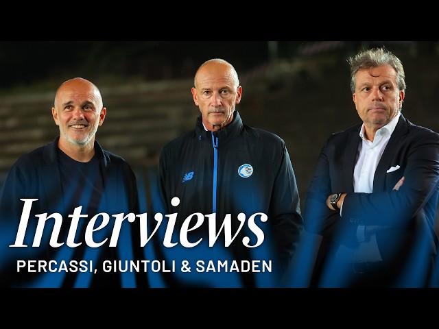 CEO Percassi, Sporting Director Giuntoli and Academy Head Samaden after the Primavera Super Cup win