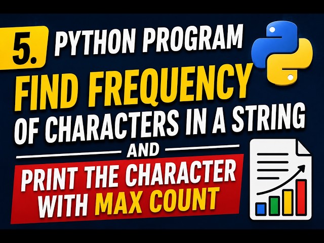 Python Program to Find Frequency of Characters in a String with Maximum Count