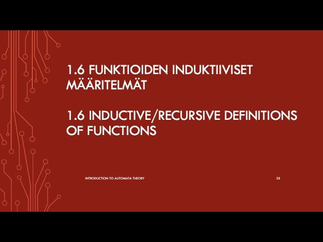 1.6 Inductive definitions of functions