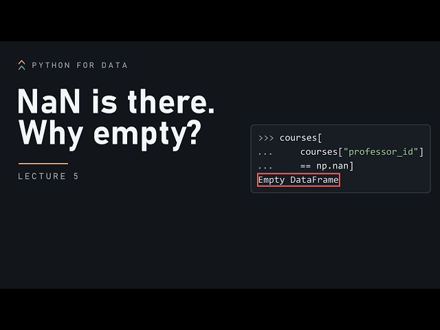 05. Missing data | Python for Data
