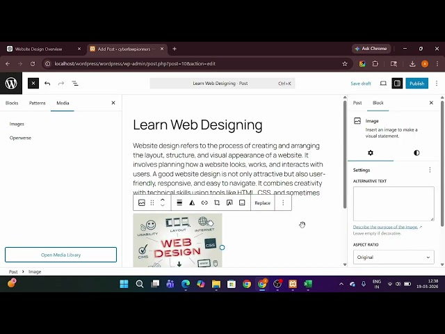 Website Development with WordPress | Create & Publish a Blog Post Using WordPress