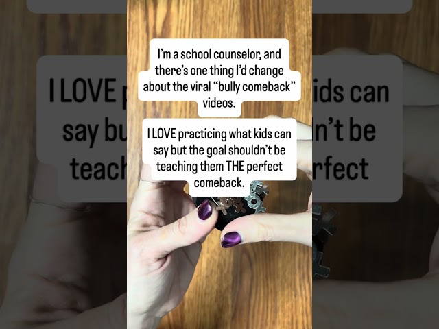 the perfect #comback for #bullying #bullyingprevention #schoolcounseling #elementarycounseling