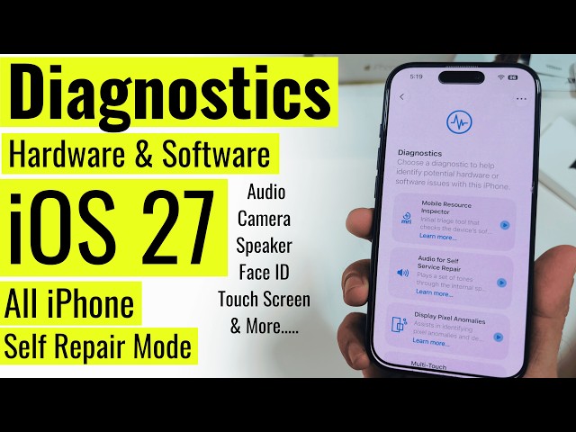 iPhone Self Repair in Recovery Mode in iOS 27 in 3 Minutes (Diagnostics Mode) Software + Hardware