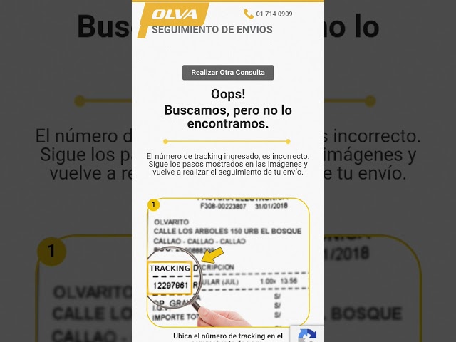 Seguimiento de Envío Olva courier