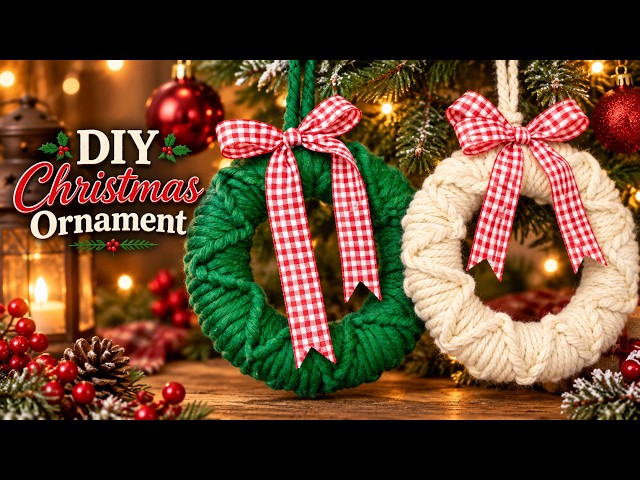DIY Macrame Wreath | Easy Christmas Ornament