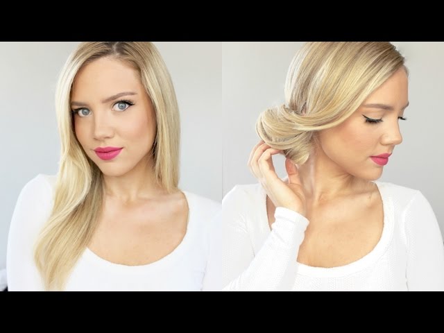 At Home Salon Blowout Transitioned Into An Easy Updo