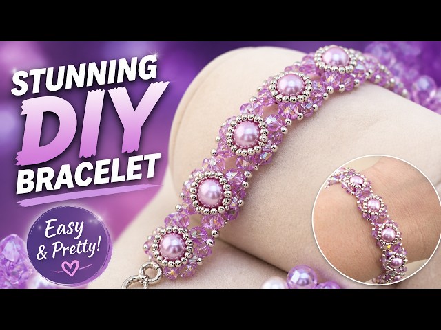 Luxury Pearl Crystal Bracelet Making at Home: How to Make Bracelet with Seed Beads and Thread?!