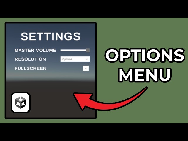 SETTINGS MENU in Unity 6