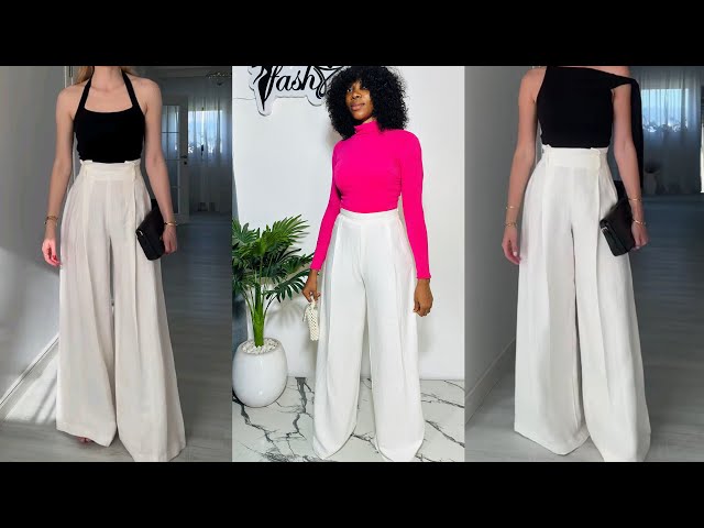 Detailed Tutorial on How to Sew a Wide leg Palazzo Pant Trouser with Pleats