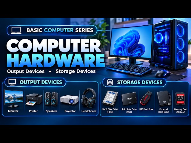 Computer Hardware Part 2 🔥 CPU, RAM, ROM, Motherboard, HDD vs SSD | Easy Explanation