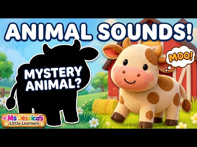 Toddler Learning with Ms Jessica: Can You Moo? 🐄 Animal Sounds for Toddlers