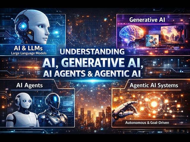 Understanding AI, Generative AI, AI Agents & Agentic AI | AI Ecosystem