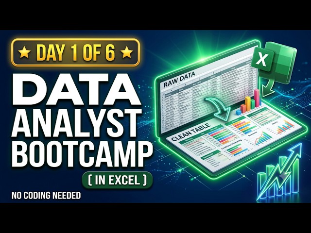 Master Excel for Data Analysis: Setup, Clean & Analyze Data (Day 1)