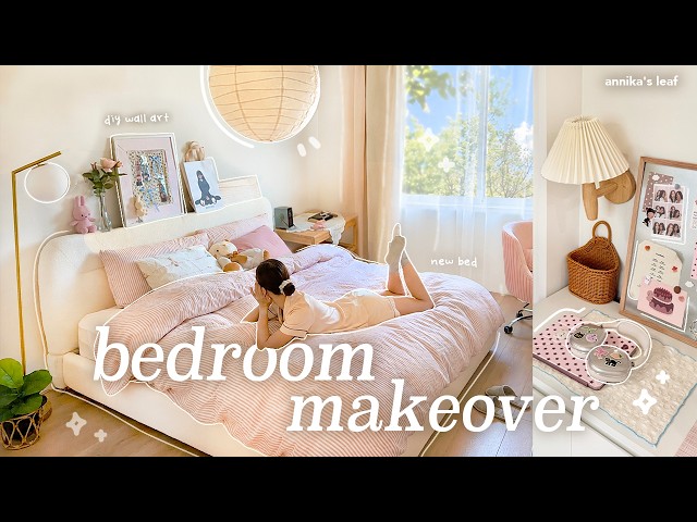 room decor vlog 🧸𓏲🧁✩°｡ apartment updates, new bed, diy wall art, transforming my aesthetic, makeover