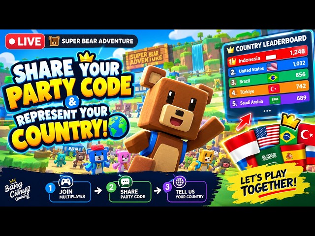 🔴 LIVE NOW | Super Bear Adventure Multiplayer Party 🐻 Join My Lobby & Play Together! No Password!