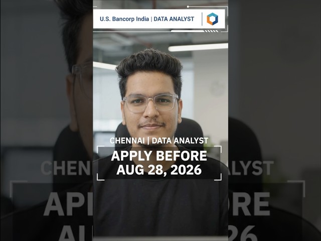 U.S. Bancorp India Hiring 🚀 | Data Analyst Job | Chennai | Oracle PL/SQL, Python, AWS