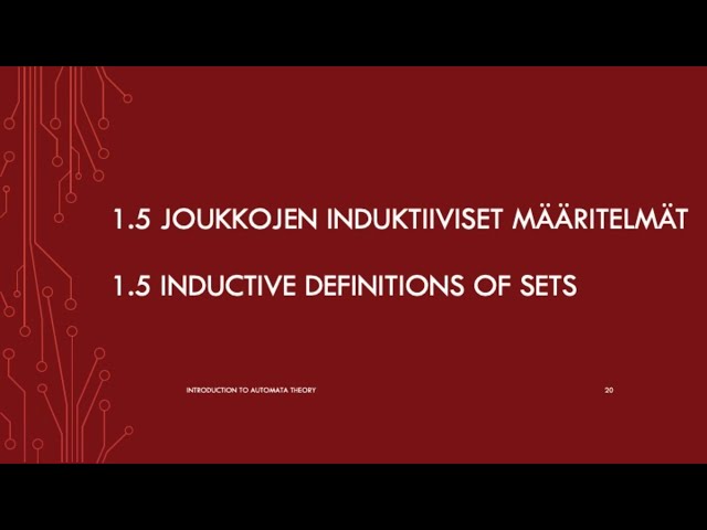1.5 Inductive definitions for sets