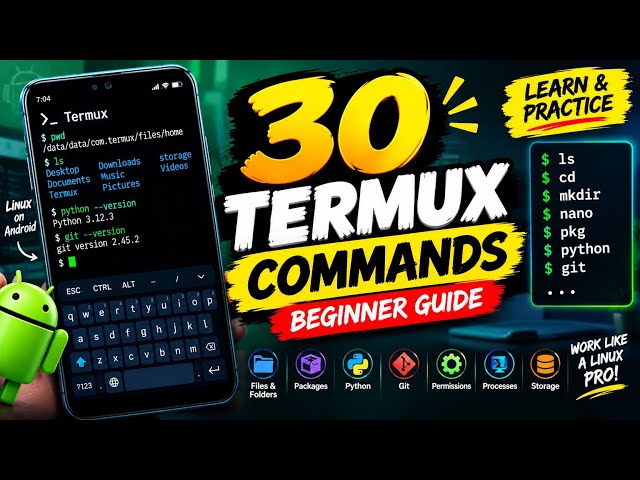 30 Essential Termux Commands Every Beginner Should Know  – Android Terminal Tutorial