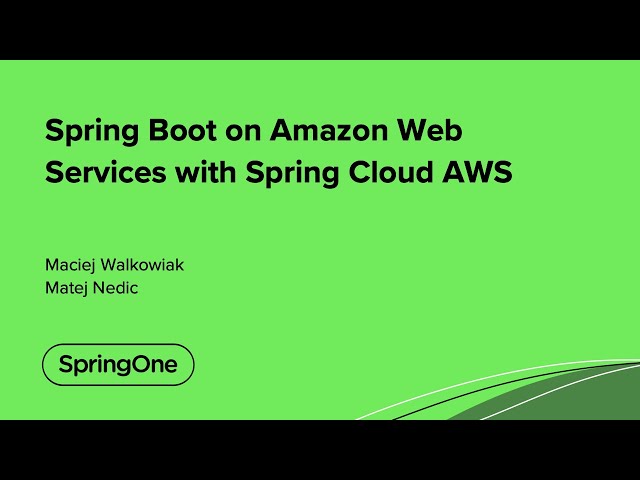 Spring Boot on Amazon Web Services with Spring Cloud AWS