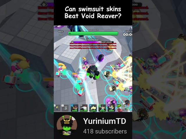Can swimsuit skins beat the Voidreaver? Tower Defense Simulator  #roblox #tds #towerdefensesimulator