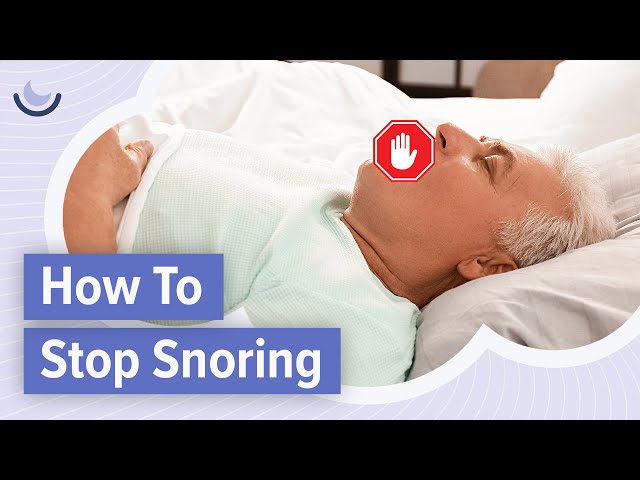 How you can stop snoring