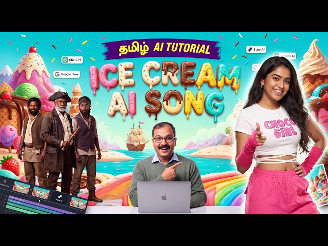 AI-la ICE CREAM SONG எப்படி Create பண்ணேன்?! 🍦🤯 | Tamil Tutorial